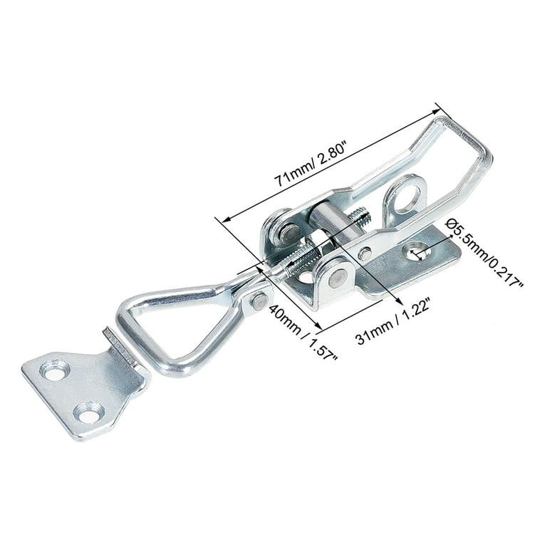 2KN Locking Load Iron Pull-Action Latch Adjustable Toggle Clamp with Keyhole